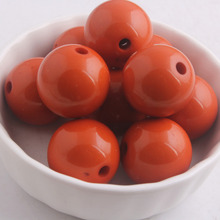 Garantia vita outono cor laranja 20mm 100pcs, esferas de goma de bolha sólida acrílica para colar volumoso, fabricação de jóias 2024 - compre barato