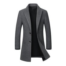 Мужское пальто с воротником-стойкой Manteau Homme, повседневное плотное шерстяное пальто с воротником-стойкой, пальто-парка, зима 2019 2024 - купить недорого