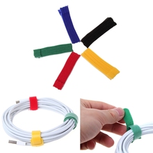 Novidade 12cm 20 peças por pacote fita mágica colorida reutilizável enrolador de cabo suporte de fita envoltória de fio fio fios de nylon 2024 - compre barato