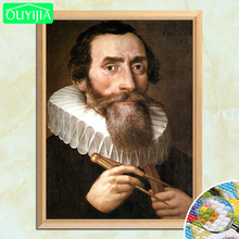 Excelente Astrônomo Johannes Kepler Físico 5D Venda Handwork Imagem DIY Pintura Diamante Praça Cheia de Diamantes Bordados 2024 - compre barato