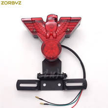 ZORBYZ Motorcycle Warbird Hinged LED Rear License Brake Tail Light Lamp For Harley Bobber Chopper 2024 - buy cheap