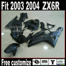 Más bajo precio de carenado kit por 2003 2004 Kawasaki ZX6R Ninja 636 negro ZX636 ZX-6R 03 04 juego de carenados ZV1 2024 - compra barato