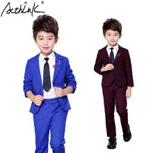 ActhInK 2017 Fashion Autumn/Winter Korean Style Boys Costume for Wedding Soft Top Quality Jacket Blazer Shirt and Trousers,TC131 2024 - buy cheap