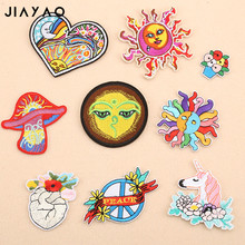 New creative cloth stickers badge patch sun flower unicorn clothes stickers sewing ironing clothing accessories stickers 2024 - buy cheap