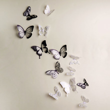 Novo 3d vívido bonito borboleta adesivo de parede 18 pc/set decoração linda casa diy arte casa besroom decoração estilo cartaz da parede 2024 - compre barato