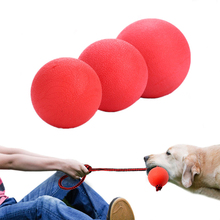 Dog Chew Toy Rubber Ball Rope Teeth Bite Resistant Puppy Cat Interactive Training Balls Pet Supplies 2024 - buy cheap