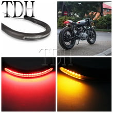 Motorcycle 170mm Cafe Racer Rear Seat Frame Hoop Loop Brat Seat End With Turn Signal Brake Tail Light 2024 - buy cheap