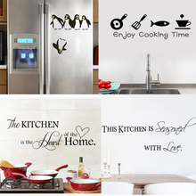 Kitchen wall stickers Spoon Fork restaurant adesivo de paredes decals art posters Sofa Wall Home Decoration 2024 - buy cheap