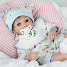 17 "42 cm muñeca de silicona muñecas hechas a mano Reborn suave realista bebé moda realista Bebe Boneca juguetes de regalo para niños niñas 2024 - compra barato