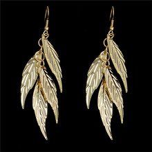 MISANANRYNE New arrivals Womens Earrings 1pair Lucky Leaf Dangle Earrings 2 Colors Available 2024 - compre barato