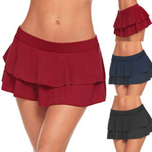 Saias femininas sexy a linha minis saia streetwear saias de cintura alta sólido imprimir curto casual sexy minissaia glamourosa 2024 - compre barato