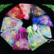 13x18cm Random Mixed Color Jewelry Package Drawstring Jewelry Bags Large Drawstring Pouches Organza Bags 100pcs/lot 2024 - buy cheap