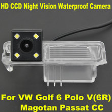 CCD Car CCD 4 LED NIGHT Reverse Backup Parking Waterproof Rear View Camera For VW Polo V (6R) Golf 6 VI Passat CC Magotan 2024 - buy cheap
