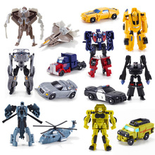 Figuras de acción de PVC para niños, juguetes de Mini coches de deformación, Robot de transformación, regalos, 7 Uds. 2024 - compra barato