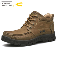 Camel Active-botas de nieve de alta calidad para hombre, Botines de cuero genuino de vaca, a la moda, de lujo, para invierno 2024 - compra barato