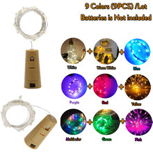 9 unids/set 9 colores 10 20 30LEDs 1M 3.28ft 2M 3M corcho LED en forma de cadena de cobre ligero de alambre de cadena guirnalda festiva para exterior luces 2024 - compra barato