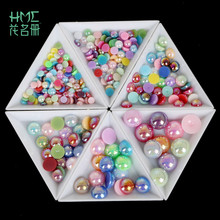 50-1000Pcs Mixed AB Color ABS Imitation Pearls Half Round Flatback Beads DIY Scrapbooking Craft for Jewelry Making 2024 - buy cheap