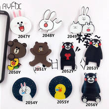 Cute lady Animal Bear Rabbit Badges for Women Clothing/Bag/Jacket Icons On Backpack 3D Acrylic Badges Badge Icon Pin Brooch WS03 2024 - buy cheap