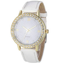 Watch Women Watches Rhinestone Relogio Feminino Fashion Crystal PU Leather Analog Quartz Female Clock montre femme 2018 2024 - buy cheap