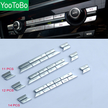 Botones de aire acondicionado ABS cromados, adornos de decoración de lentejuelas para BMW F10, F11, F06, F01, E70, E71, F25, F26, tipo de repuesto 2024 - compra barato