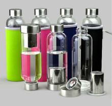 420ML botella para beber deportiva botella de agua portátil taza de vidrio botella de vidrio borosilicato Real filtro Infusor de té taza de viaje al aire libre 2024 - compra barato