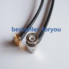 BNC male 90 degree to SMA plug right angle crimp jumper pigtail RF RG58 cable 20inch 2024 - buy cheap