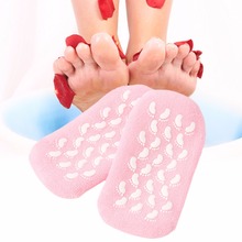 1 пара хлопковых и силиконовых гелей увлажняющие смягчающие восстанавливающие потрескавшуюся кожу гелевые носки для ухода за ногами средство для ухода за кожей ног спа лечение носок 2024 - купить недорого