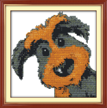 Pet dog cross stitch kit cartoon 14ct 18ct count canvas stitches embroidery DIY handmade needlework plus 2024 - buy cheap