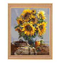 Golden Panno,Needlework,Embroidery,DIY Floral Painting,Cross stitch,kits,14ct sunflower Cross-stitch,Sets For Embroidery 2024 - buy cheap