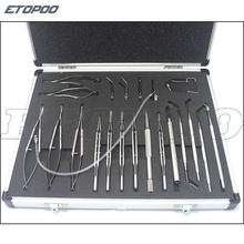 New 21PCS Titanium Alloy Eye Ophthalmic Set Instrument Eye Micro Tweezers Scissors Needle Holder Set Surgical Tools 2024 - buy cheap