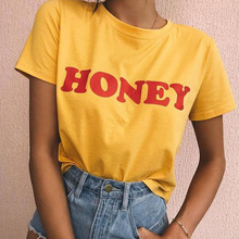 Милая футболка с буквенным принтом, повседневная хлопковая забавная футболка, эстетическая хипстерская футболка tumblr, женские летние модные футболки с графическим принтом 2024 - купить недорого