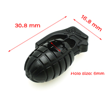 1000pcs/pack Plastic Black Grenade Style Cord Lock Stopper For Paracord/Shoe Lace 2024 - buy cheap