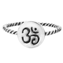 Kinitial 10 шт покрытые серебром кольцо Ом Йога, медитация кольцо кольца «Неделька» Для женщин Эко-дружественных 2024 - купить недорого