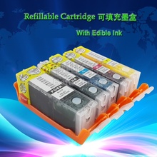 XIMO 5 PACK EDIBLE INK CARTRIDGES  PGI-550 CLI-551 for Canon PIXMA MX725 MX925 MG5450 MG5550 MG6350 IP8750  IP7250 etc. 2024 - buy cheap