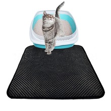 Urijk коврик для кошачьего туалета EVA двухслойные коврики для кошачьего туалета водонепроницаемый нижний слой Черный кот Кровать Кошка Принадлежности Коврики черный серый 2024 - купить недорого