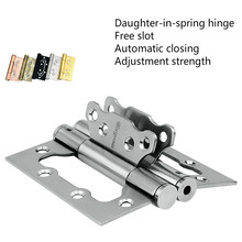 Invisible Door Mother Spring Hinge Free Slotted Mute Automatic Closing 90 Degree Positioning Stainless Steel Wire Drawing Hinge 2024 - buy cheap