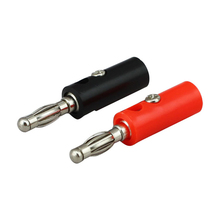 Cable de Audio de altavoz tornillo conector de Cable tipo 4mm, conector Banana, negro y rojo 2024 - compra barato