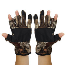 Камуфляжные рыболовные перчатки, противоскользящие рыболовные перчатки, рыболовные перчатки с 3 вырезами, уличные охотничьи перчатки 2024 - купить недорого