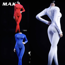 Sexy preto/vermelho/branco/azul 19xg37 1/6 escala collants bodysuit roupas 4 cores para 12 "feminino tbleague grande busto corpo sem costura 2024 - compre barato