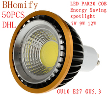 LED Spotlights COB spot PAR20 Bulb 220V 110V dimmable GU10 GU5.3 E27 7W 9W 12W bulb LED Lamps Warm/Pure/Cold White Spot light 2024 - buy cheap