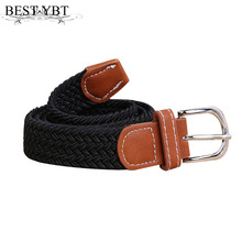 Best YBt Unisex Canvas Belt  children Alloy pin buckle belt fashion casual elasticity girls and boys fin canvas  childre Belt 2024 - buy cheap