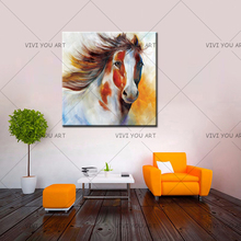 Modern Wall Art 100% Handpainted Abstract Pictures Handsome Pony Pictures on Canvas Horse Oil Paintings for Wall and Home Decor 2024 - buy cheap