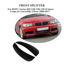 Углеродное волокно передний бампер губы разветвители фартуки закрылки для BMW 1 серии E82 купе и кабриолет 2-двери только 2007-2010 2024 - купить недорого