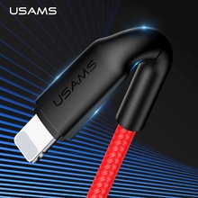 USAMS SR USB Cable for iPhone 12 Pro Max Braided Nylon Data Cord for iPhone 6 7 8 X XS SR Cable Smart Fast Charge USB Cable 2024 - buy cheap