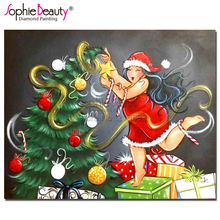 Sophie Beauty DIY Diamond Painting Cross Stitch Christmas Tree Woman Gifts Diamond Embroidery Needlework Room Decoration C623 2024 - buy cheap