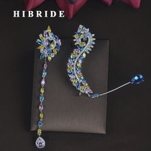 HIBRIDE New Unique Design Women Bride Party Show Drop Earrings Fashion Jewelry Brincos Pendientes Boucle d'oreille E-686 2024 - buy cheap