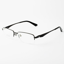 Boer new arrived hot sale Men's business pure titanium half rim spectacles eyeglasses frame can do prescription glasses #8843 2024 - buy cheap