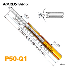 Sondas de acero inoxidable Pogo, 100 Uds., diámetro de P50-Q1, 0,5mm, longitud de 16,35mm (Froce de resorte de carrera: 75g), venta al por mayor 2024 - compra barato