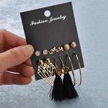 New Bohemia Long Tassel Brincos Cor do Ouro Irregular Geométrica Brincos Para As Mulheres Declaração Jóias Presente orecchini cerchio 2024 - compre barato