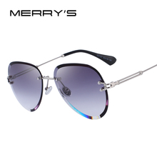 MERRY'S DESIGN Women Rimless Pilot Sunglasses Gradient Lens UV400 Protection S'6121 2024 - buy cheap